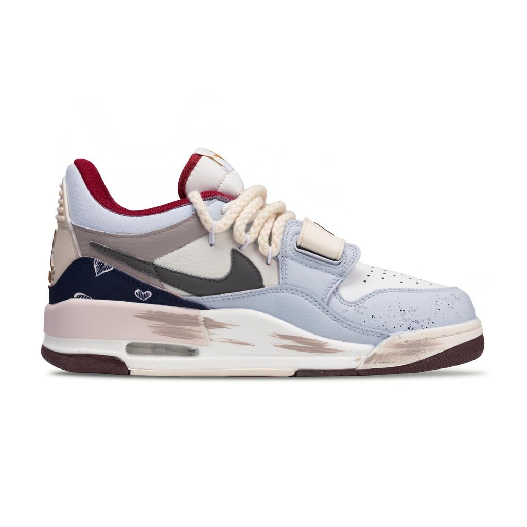 Jordan Legacy 312 Малиновый Синтетическая кожа Устойчивый к истиранию Низкие Винтажные Баскетбольные кроссовки Мужские Красный Синий IB4712-161(Команда1068-)