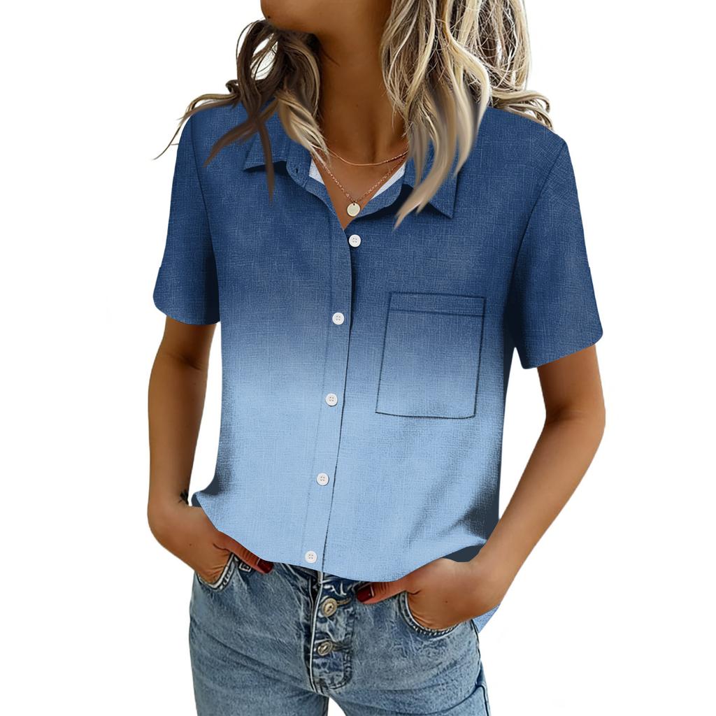 Женские блузки с коротким рукавом, рубашки на пуговицах, деловые повседневные нарядные рабочие топы, летняя весенняя одежда