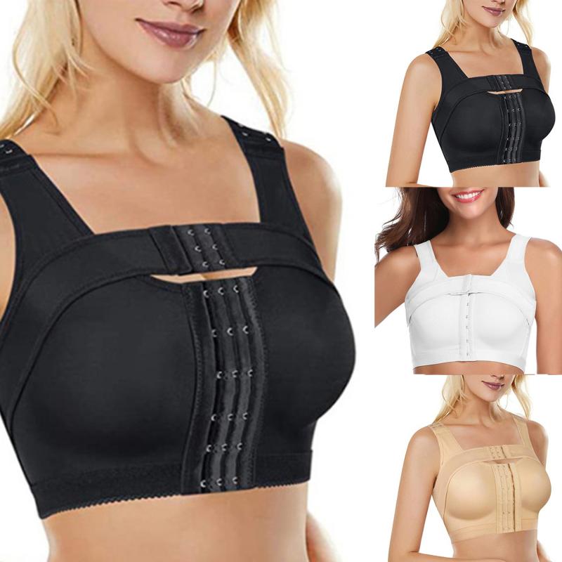 Корректор осанки с застежкой спереди, бюстгальтер с подтяжкой, женский пуш-ап, перекрестное нижнее белье, ударопрочный спортивный поддерживающий жилет для фитнеса, бюстгальтеры S-2XL