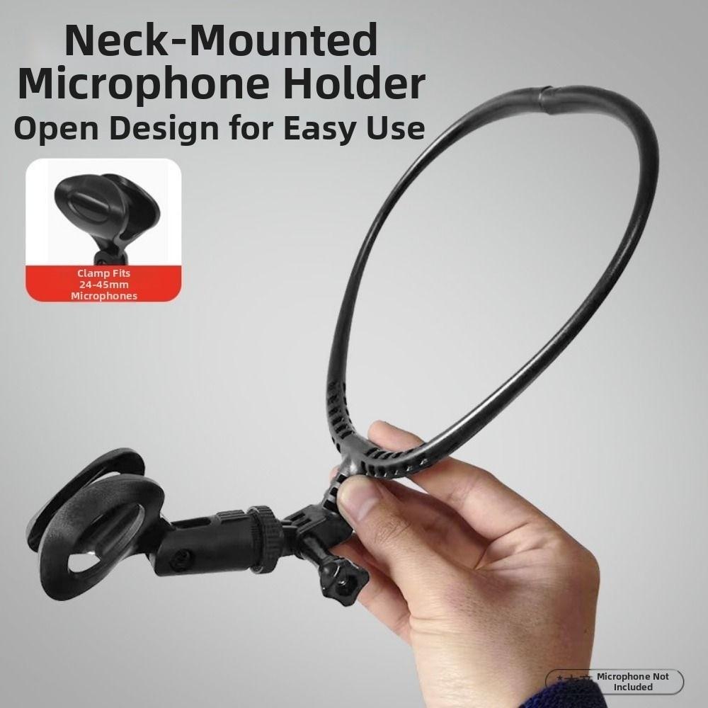 Stable Neck Microphone Holder Adjustable Microphone Bracket Stay Brace Hanging Mic Stand Classroom