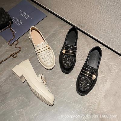 Кожаные мокасины Женская обувь Универсальные туфли Мэри Джейн Маленькие кожаные туфли Британские плоские шапочки Одинарные туфли