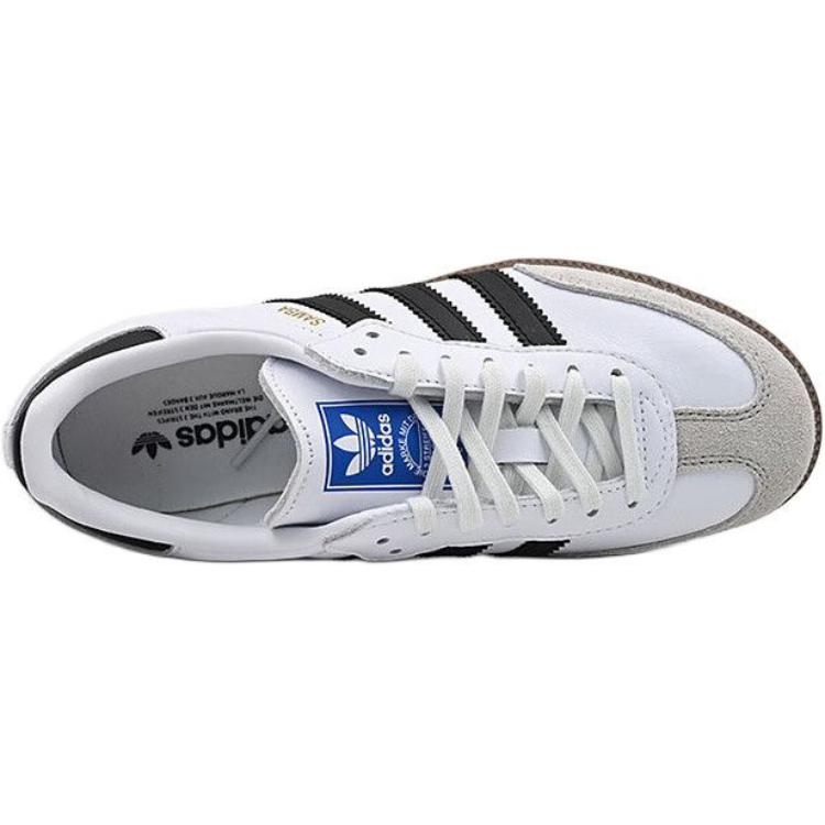 adidas Оригинальные Samba Og Удобные Универсальные Нескользящие Прочные Низкие Детские Кеды для Скейтбординга Мужские Кеды для Скейтбординга Белые Черные JQ4112
