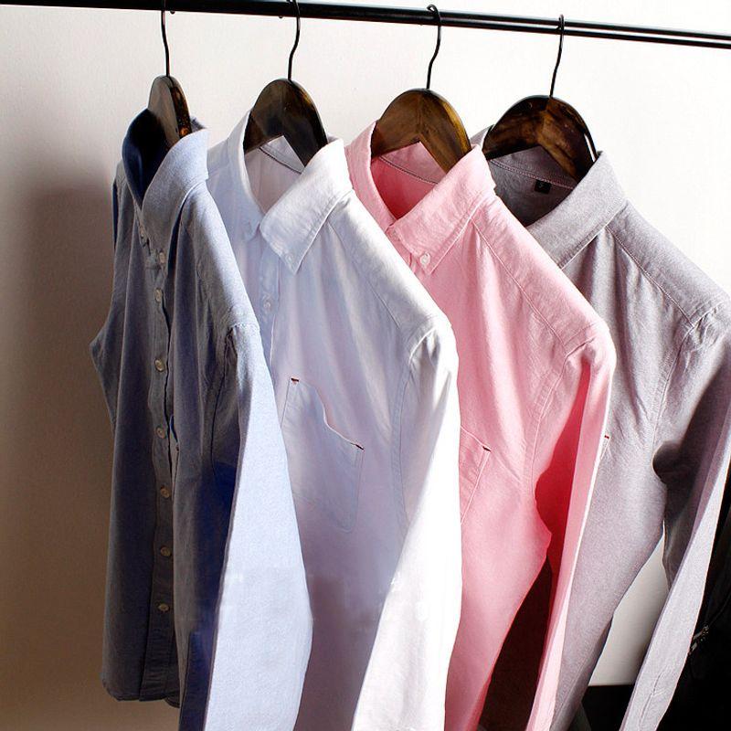 Tail Order Men's Cut Label Cattle Goods Pure Cotton Oxford Textile Shawn Yue Shirt Men's Long Sleeves Export Original Order Japanese Style Shirt