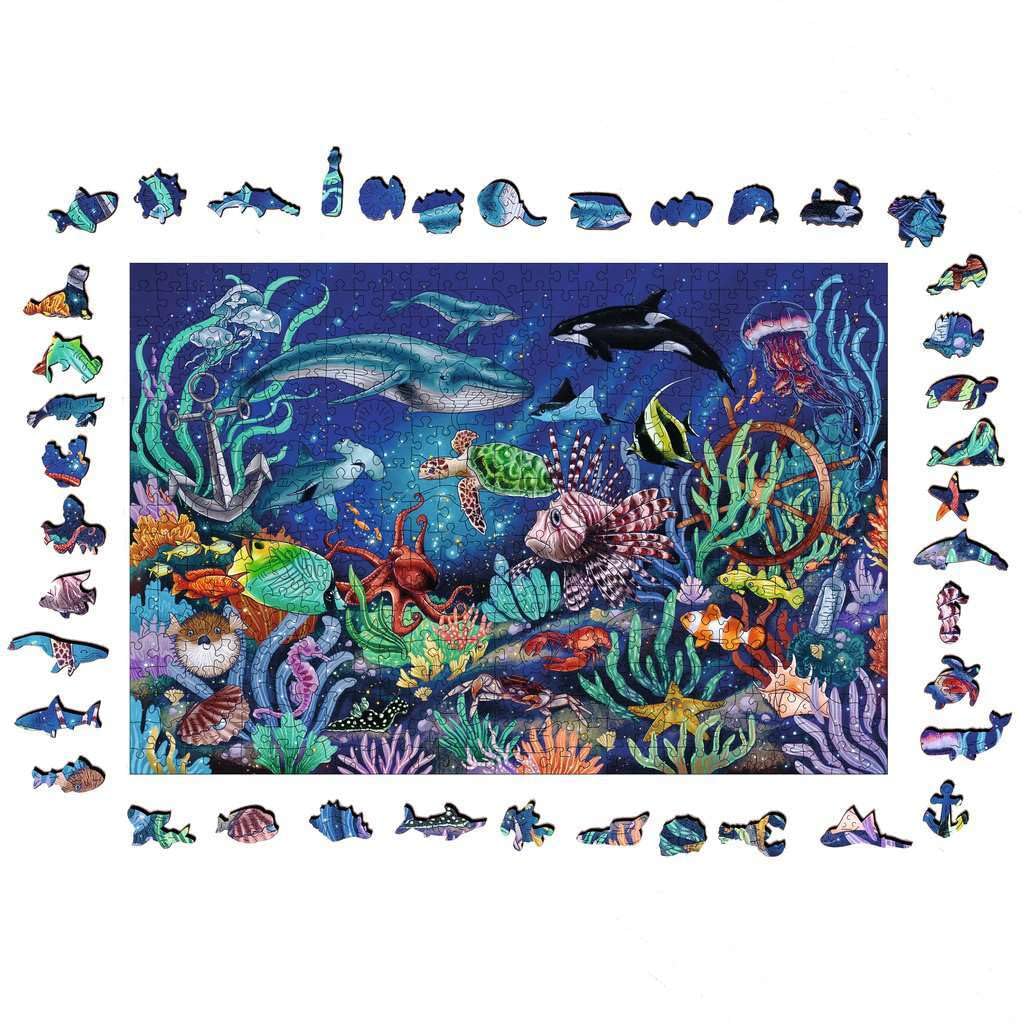 Пазл Ravensburger Деревянный пазл Подводный мир 500 деталей Готовый 40x27 см Артикул 17515 4 Подарок - - - - Размер - Пазл-цифра,