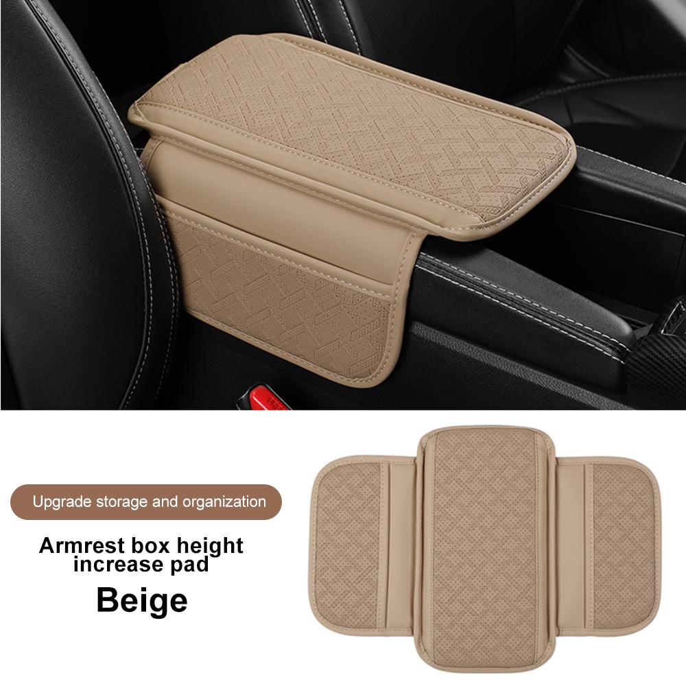 Подлокотник для автомобиля, подушка для высоты, универсальная кожаная подушка для подлокотника с карманом, центральная поддержка, подлокотник для хранения вещей для снятия усталости