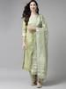 Women Cotton Blend Kurta Palazzo Dupatta Set Indian Designer Party Wear Kurti Dress