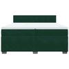 Maison Exclusive - Sommier à lattes de lit et matelas Vert foncé 200x200cm Velours
