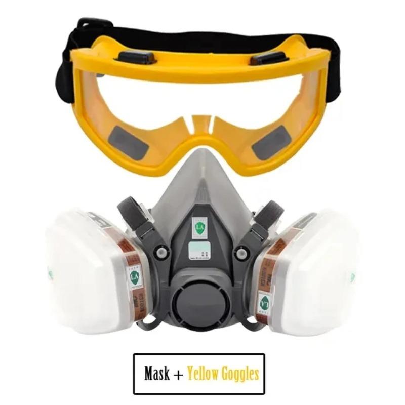 Новый 7-в-1 6200 Пылезащитная маска для окраски, распыления пыли, газа, респираторный фильтр, органический пар, химический газ для лица, безопасность половины работы