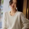 Женский кашемировый свитер Qinghe Cashmere 30% кашемир 70% шерсть Осень и Зима Пуловер Теплый и Модный