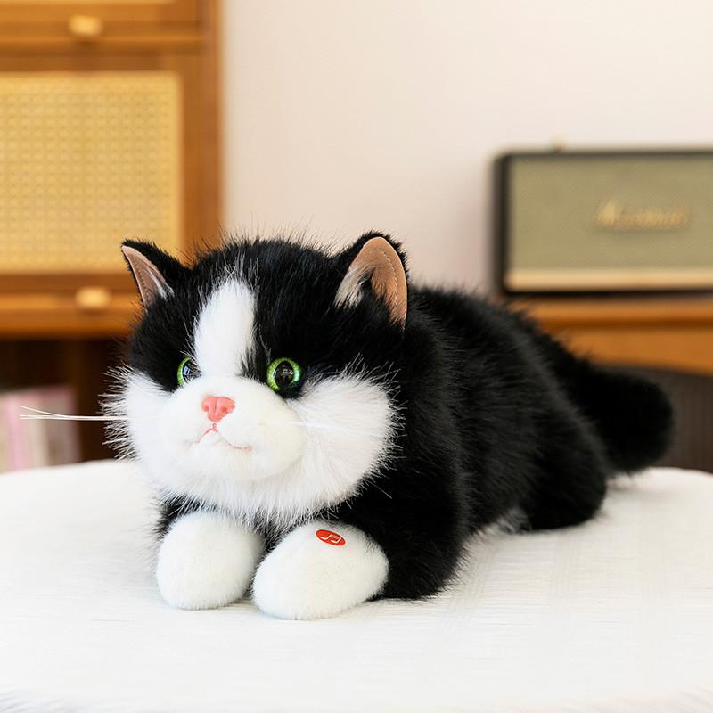 Cute Cat Plush Doll With Sound Function For Children And Gift Giving