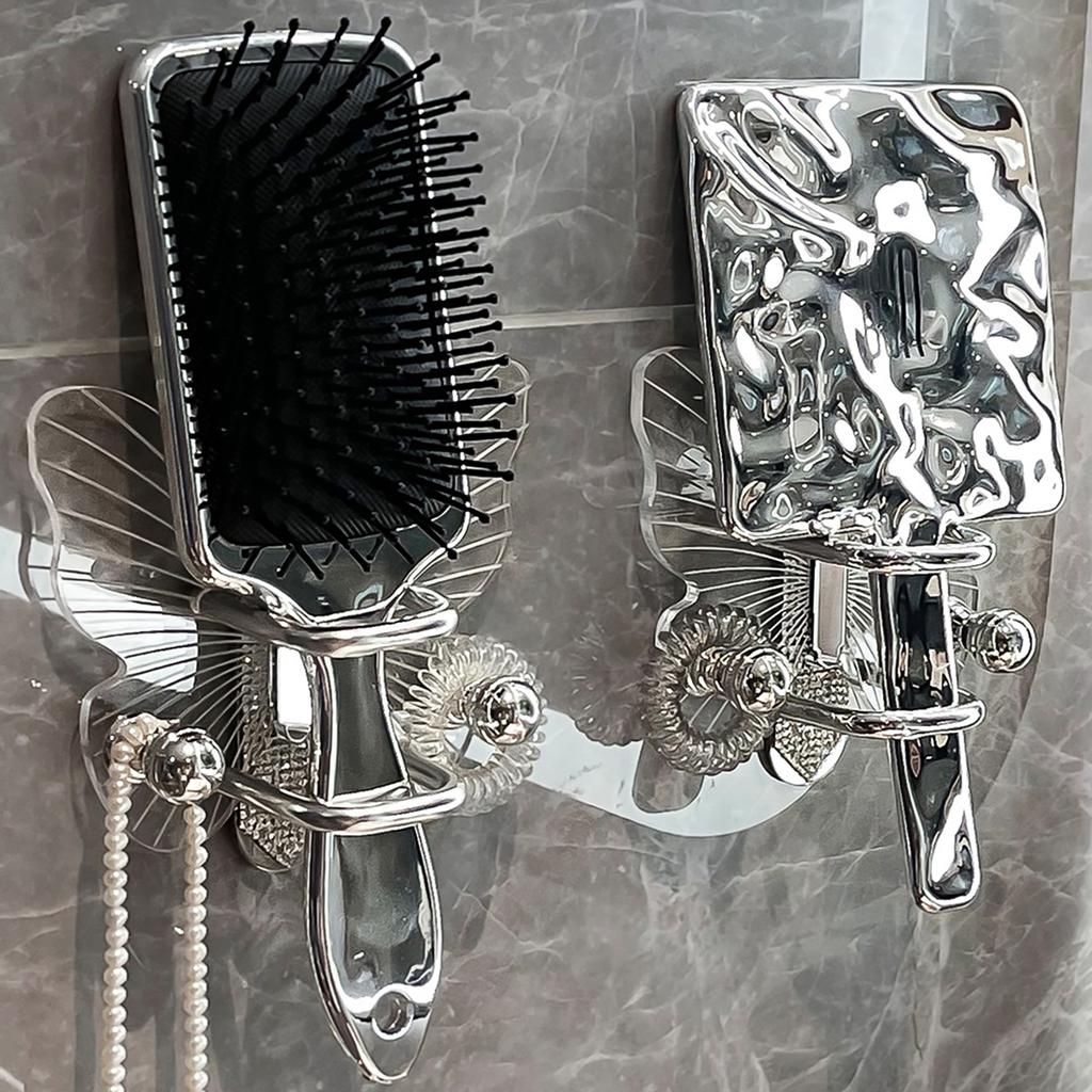 Прозрачный Прочный Акриловый Настенный Крючок-Бабочка Стильные Органайзеры для Расчесок для Домашнего Декора и Решения для Хранения