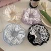 Double Layer Women Hair Scrunchies Embroideried Oversized Hair Ropes Fashion Lace Scrunchies Girls