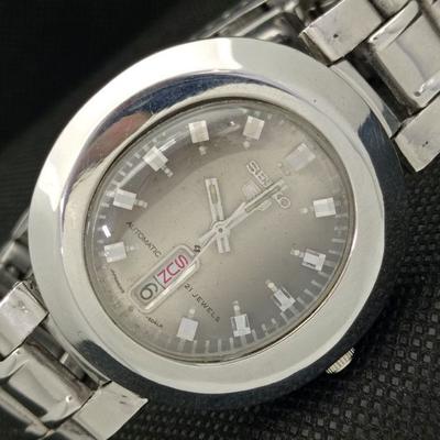 Б/У винтажные мужские часы SEIKO 5 AUTOMATIC 6319A JAPAN с датой 621d-a415807-2