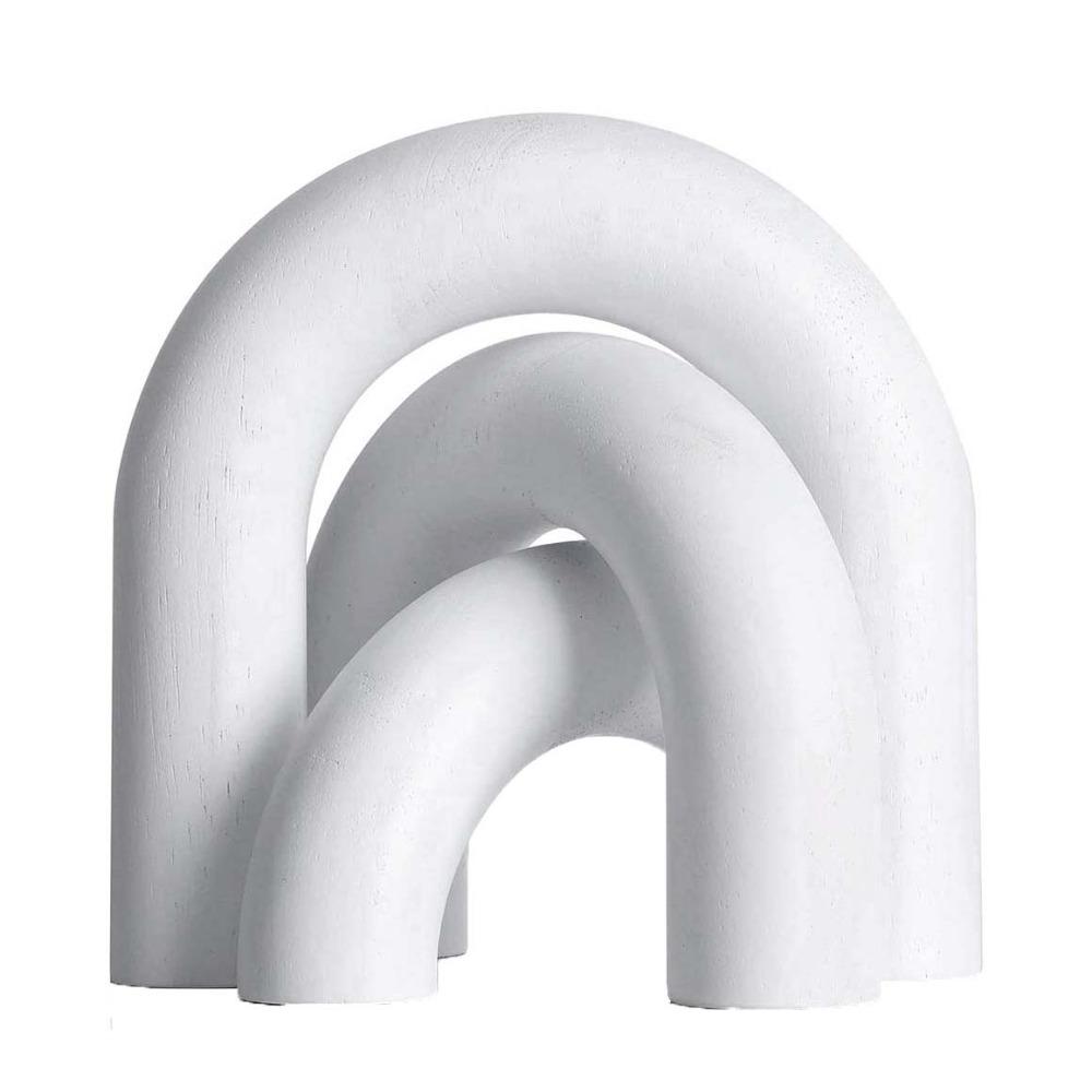 Boho Style Decorative Wood Arc Ornament Handmade Hand-carved Arched Wooden Model Unique Arch Craft Ornament Room