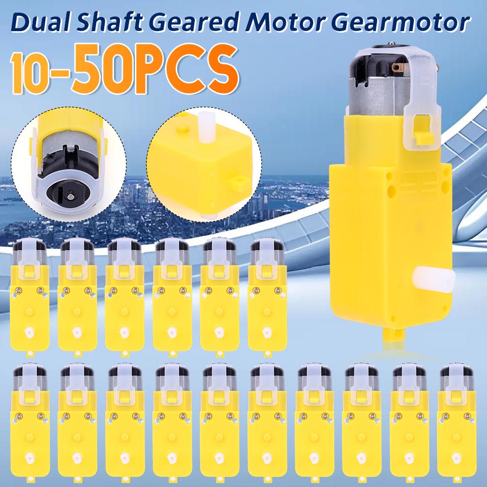 10-50PCS Dual Shaft TT Gear Motor DC3-12V 1:48 Plastic Gearbox Engine for DIY Smart Car Robot Chassis Four Drive Tire Wheel Part