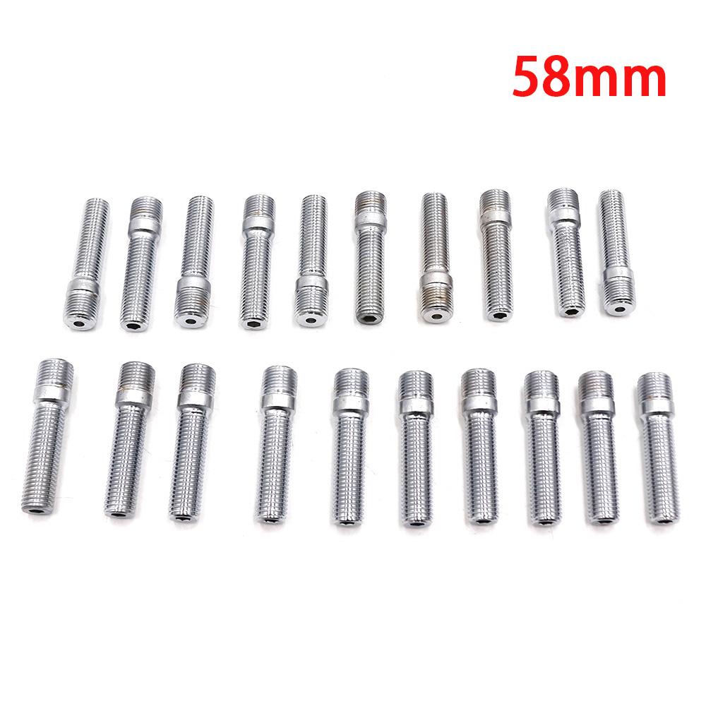 GETITALL M12x1.25,M12x1.5,M14x1.25,M14x1.5 20PCS Extended Wheel Studs Conversion Tall Lug Bolts Screw Adapter Kit length 50/58mm