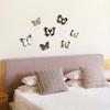 [N4138] - 3D Stickers 'Butterflies' Black Gray White