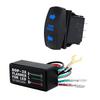 Turn Signal Rocker Switch with Flasher LED On/Off/On ATV UTV Kit Compatible with Universal Motor Internal Switch.