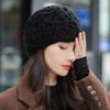 Handmade Crochet Beanie Solid Color Hollow Out Skull Cap Casual Knitted Hat