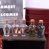1:12 Dollhouse Miniature Glass Vase Flower Storage Jar Wine Bottle Wishing Bottle W/Corked Home Decor Toy Doll House Accessories
