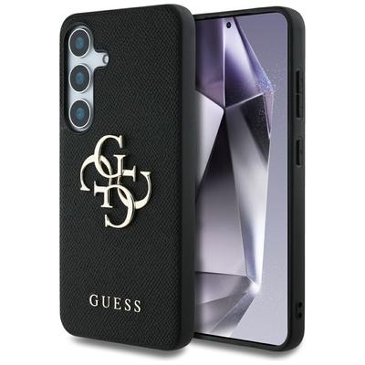 Чехол Guess Grained Big 4G Logo Small Классический Логотип Для Samsung Galaxy S25 Черный