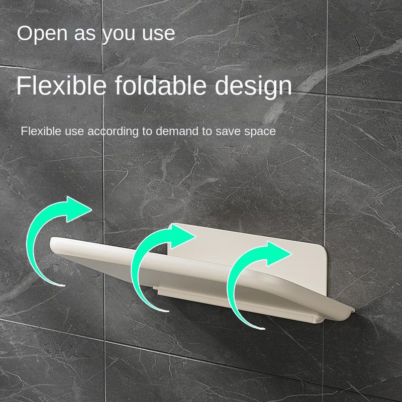 4052 Складная стойка для хранения вещей, настенная складная доска для хранения вещей в ванной комнате, настенная стойка для хранения вещей без перфорации