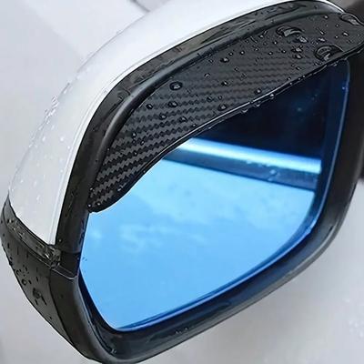 2 шт. улучшенные утолщенные карбоновые автомобильные козырьки от дождя на зеркало заднего вида, автомобильный козырек от дождя, универсальная модель, функция защиты от дождя