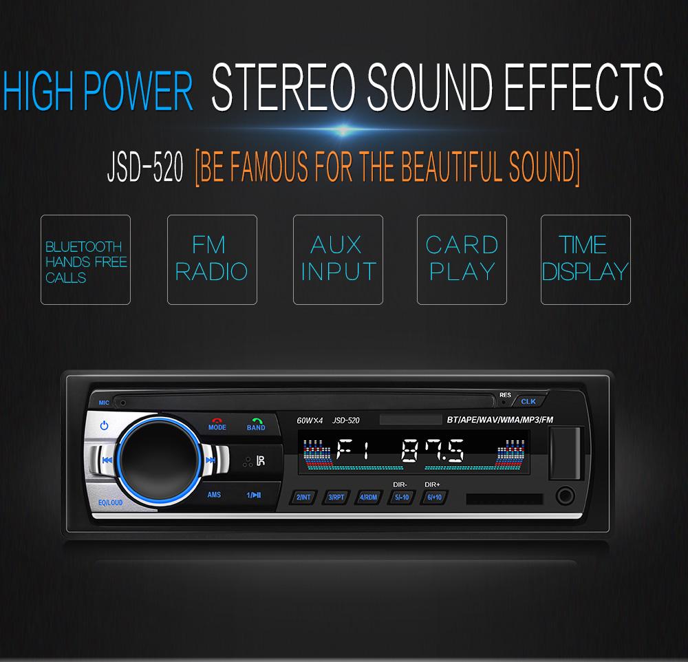 1 Din автомобильная магнитола мр3 USB, FM, TF, AUX с пультом дистанционного управления