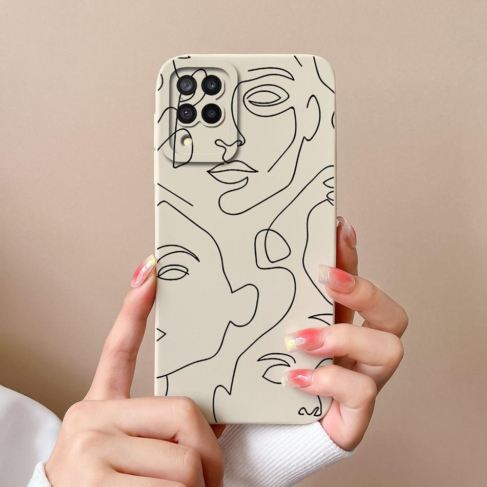 Case For Samsung Galaxy A12 M12 F12 Bear Soft Liquid Silicone Full Coverage Anti Choc Phone Bumper For SamsungA12 A M F 12 Funda
