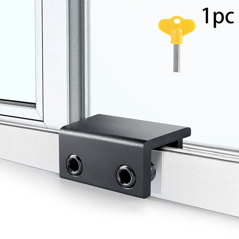 Aluminum Alloy Window Locks Adjustable Childproof Security Clamps Sliding Window Stoppers For Home Safety Anti-Theft Protection