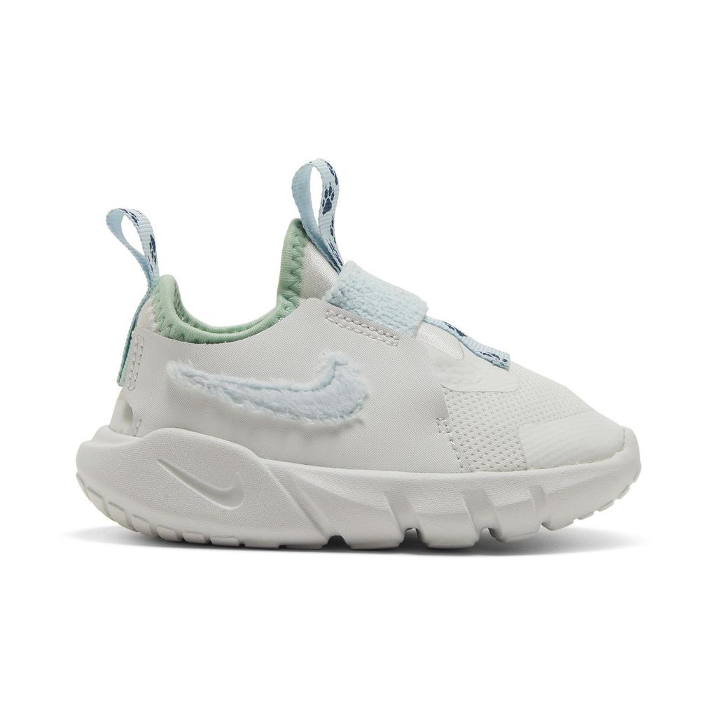 Nike Flex Runner 2 для малышей 'Следы лап' (унисекс) Белый Summit / Ледниковый Синий / Эмалевый Зеленый / Волк Серый Детские Кроссовки DQ8360 100