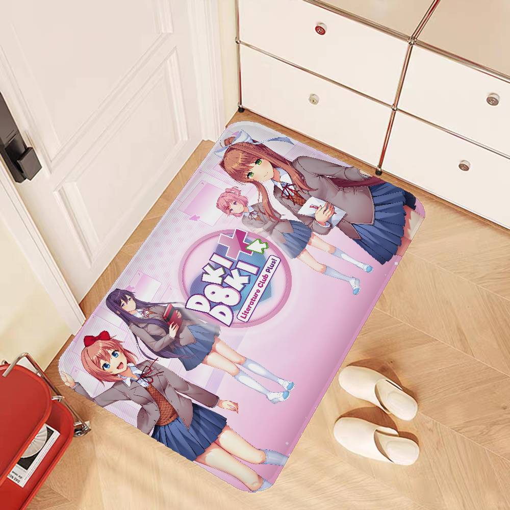 Doki Doki Literature Club Придверный коврик Nordic Style Коврик для спальни гостиной Домашний балкон Противоскользящий Современный домашний декор