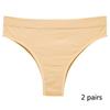 Sports Girls Underwear Thong Female Seamless Large Size Fitness Sports T-word Panties Solid Color Mid-waist Sexy Invisible Girls T Pants Head