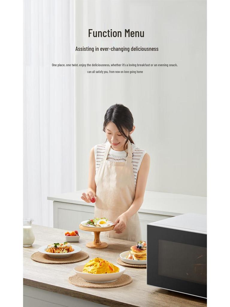 Midea 23L Dual-Use Microwave Oven, 800W, Mechanical Control with Turntable and Knob.