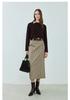 LILY old money style patterned straight tube skirt