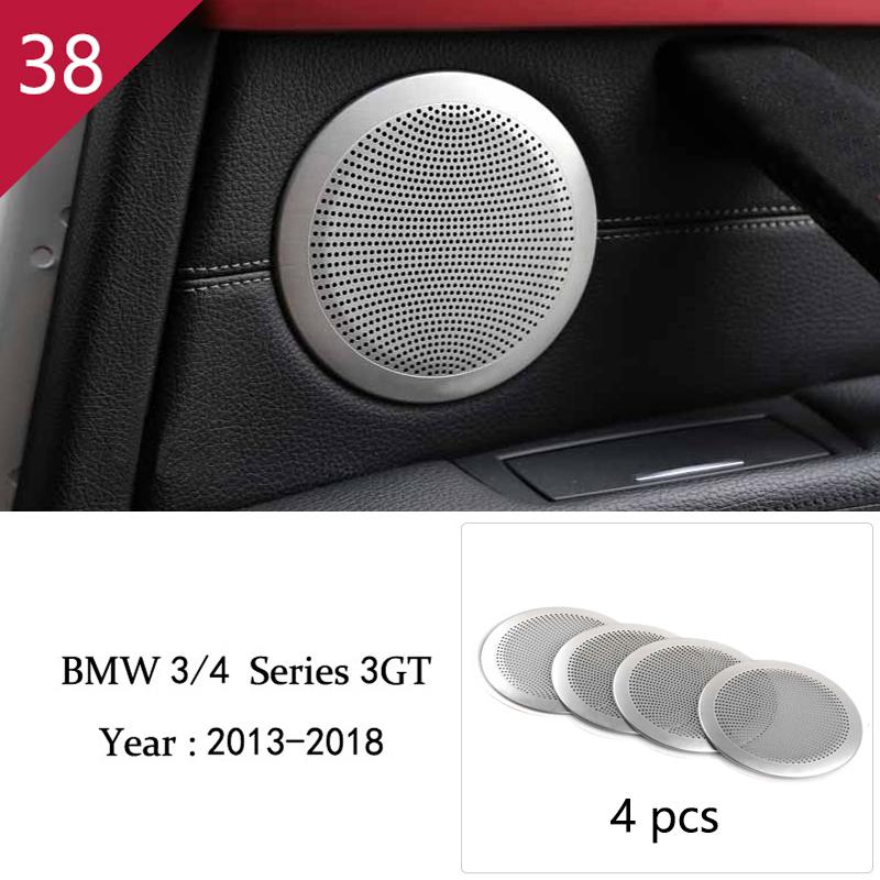 For q6 3 4 Series 3GT F30 F32 F34 Car Styling interior Gearshift AC CD button Panel Door Armrest Decoration Cover Trim Sticker q6
