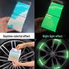 Reflective Colorful Tire Warning Stickers for Cars, Bikes, and E-Cars - Luminous Decorative Wheel Decals