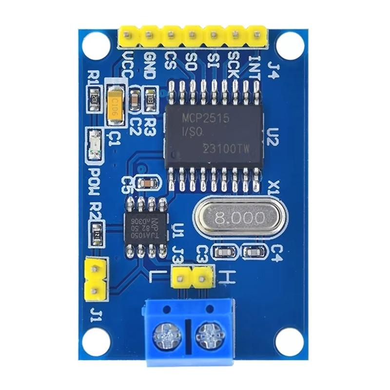 MCP2515 CAN Bus Module TJA1050 Receiver SPI Stable Performance for 51 MCU ARM Controller Automotive Control System DIY Design