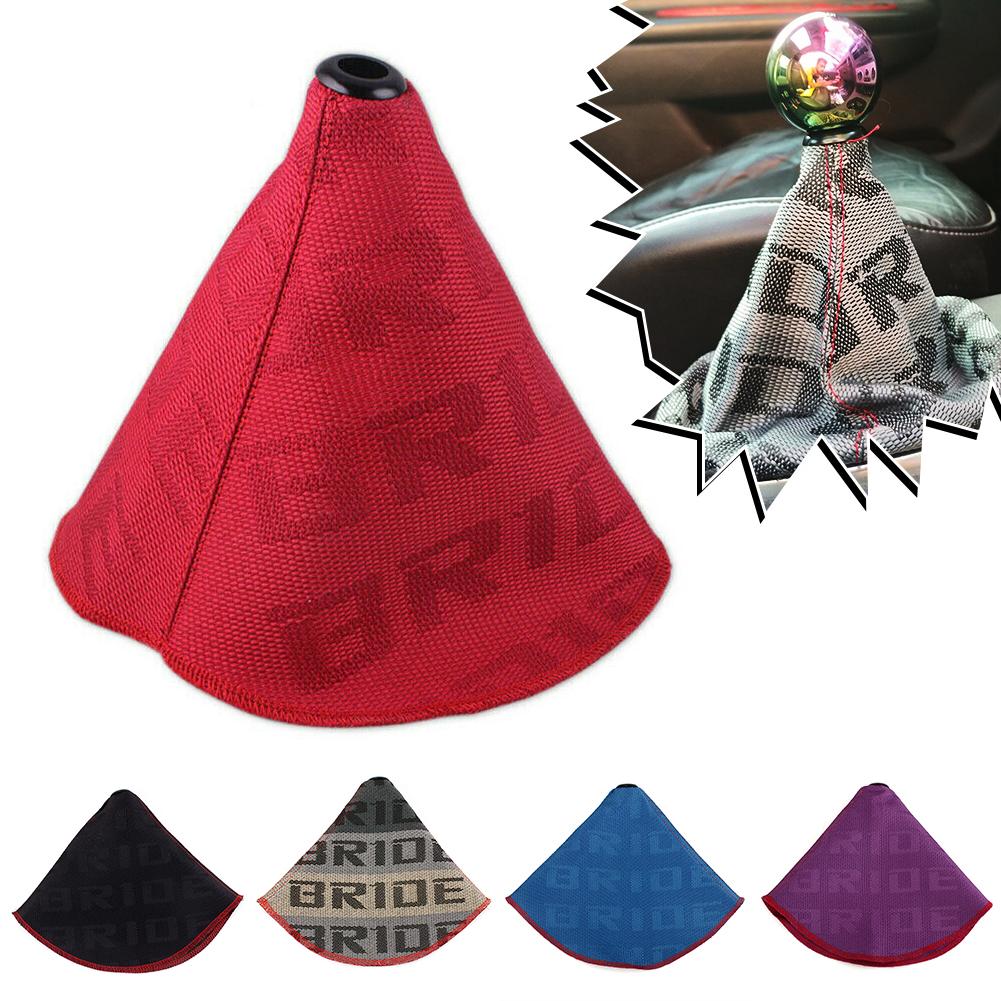 Универсальный JDM Style Bride RECARO Hyper Fabric Shift Knob Cover Shifter Lever Collars Auto Inter Accessories SFN059