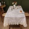 Утолщенная кружевная скатерть Французская ретро оборка край обеденный стол мат Высококачественная прямоугольная скатерть