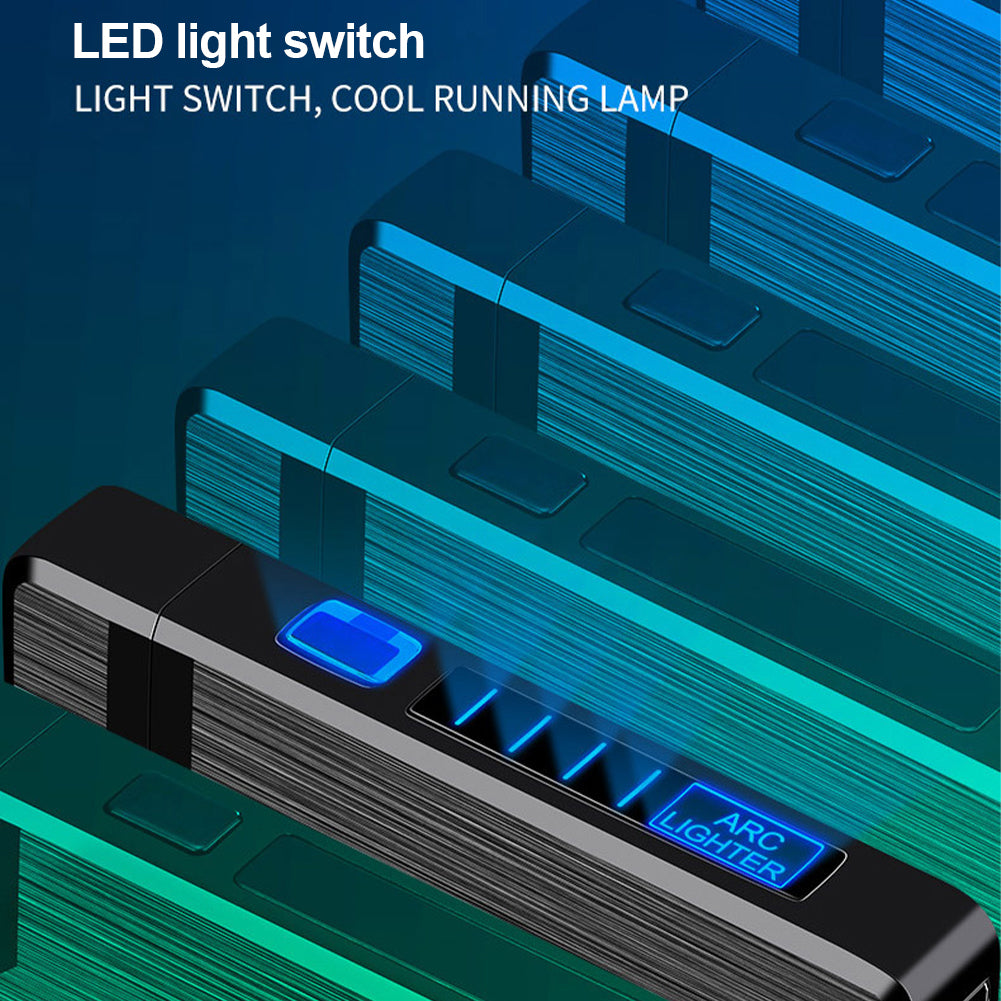 1 шт. Новый ветрозащитный металлический USB-зажигалка-фонарик, реактивная двойная плазменная дуговая зажигалка, газовая электрическая, перезаряжаемая бутаном, для трубки, сигары