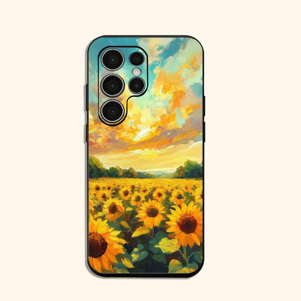 Яркие Подсолнухи Силиконовый Чехол Для Samsung Galaxy S 25,24,23,22,21,20 Plus Ultra 5G Lite Ударопрочный Чехол