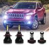 For Jeep Cherokee 2014 2015 6000K LED Headlight High/Low + Fog Light Bulbs Combo