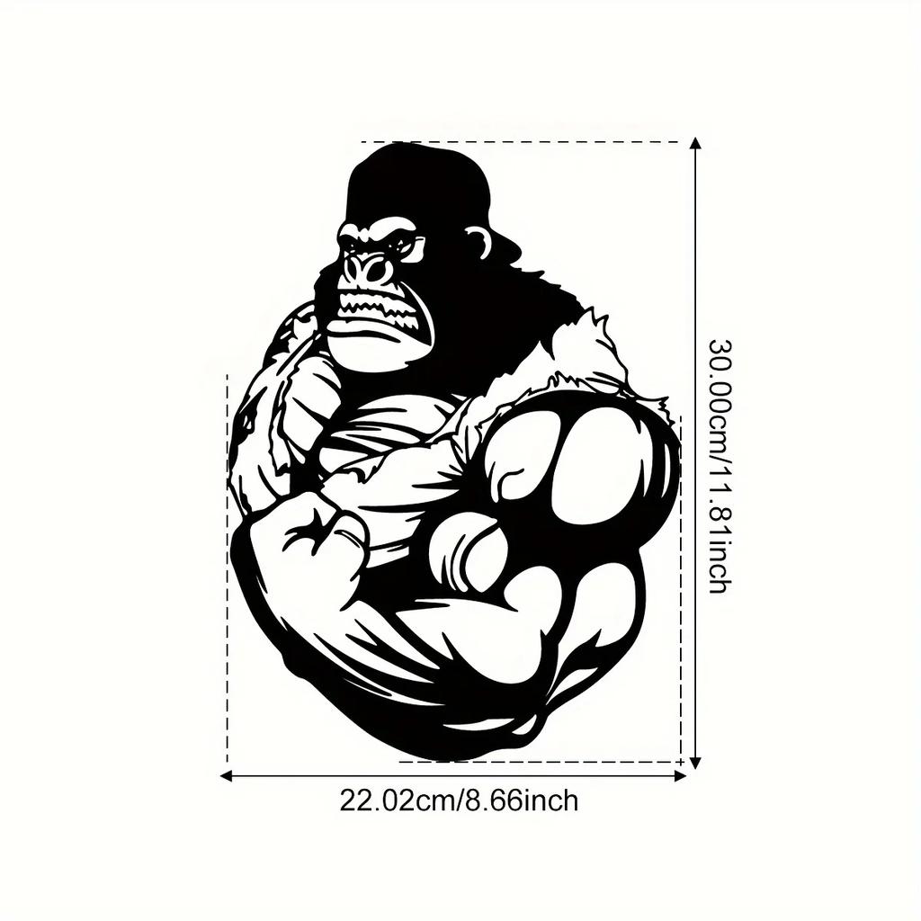 Креативные поделки из железа в виде мускулистого орангутана — уникальный декор для дома и улицы, идеально подходит для украшения гостиной и стен на улице