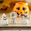 Halloween Ornament Spooky Distressed Ghost Mummy Pumpkin Candle Cross Tombstone Resin Crafts Holiday Desktop Decor Party Supplies Gift