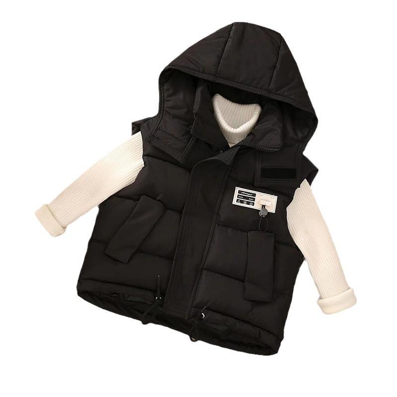 Детский повседневный жилет из хлопка для мальчиков и девочек на весну и осень, жилет из хлопка