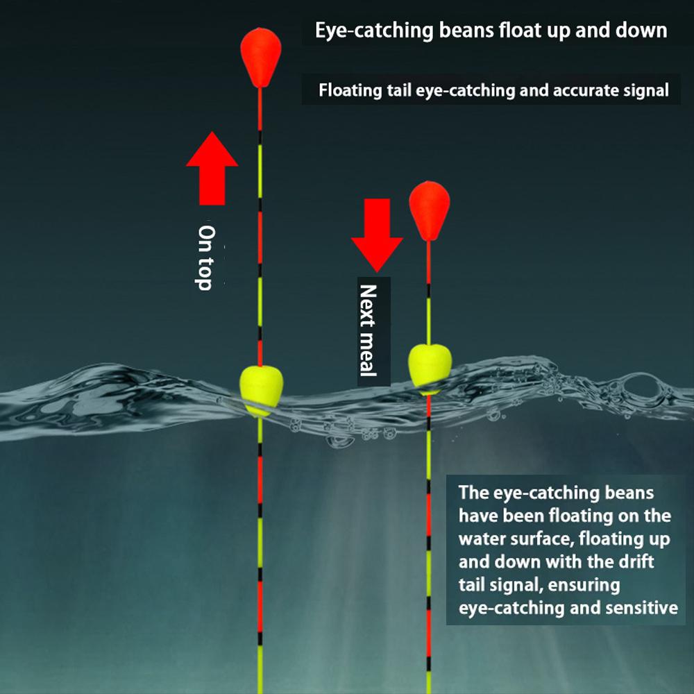 Daytime fishing Buoy Strike Long Tail Eye-catching bead Floats Bobbers Fishing Float Indicator