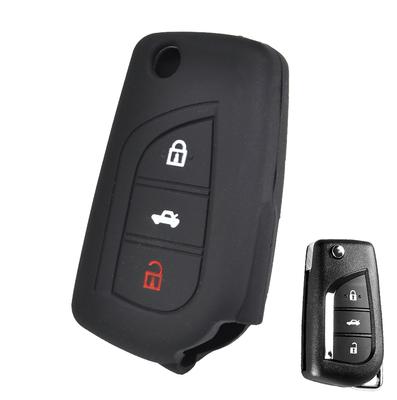 Силиконовый чехол для ключа для Toyota Auris Corolla Avensis Verso Yaris Aygo Scion TC IM 3 кнопки пульт защитная оболочка брелок кожа