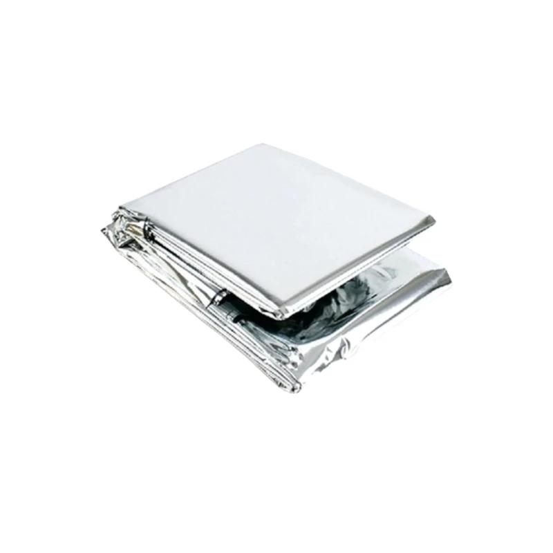 Уличное Аварийное Золото-Серебро Одеяло для Выживания Водонепроницаемое Первая Помощь Спасательное Покрывало Фольга Термальное Военное Одеяло 130X210См