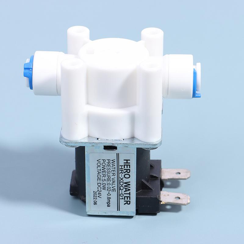 1 шт. Впускной электромагнитный клапан 12 В/24 В для аппарата чистой воды, водоочистителя, обратного осмоса, 2-точечный быстроразъемный переключатель клапана